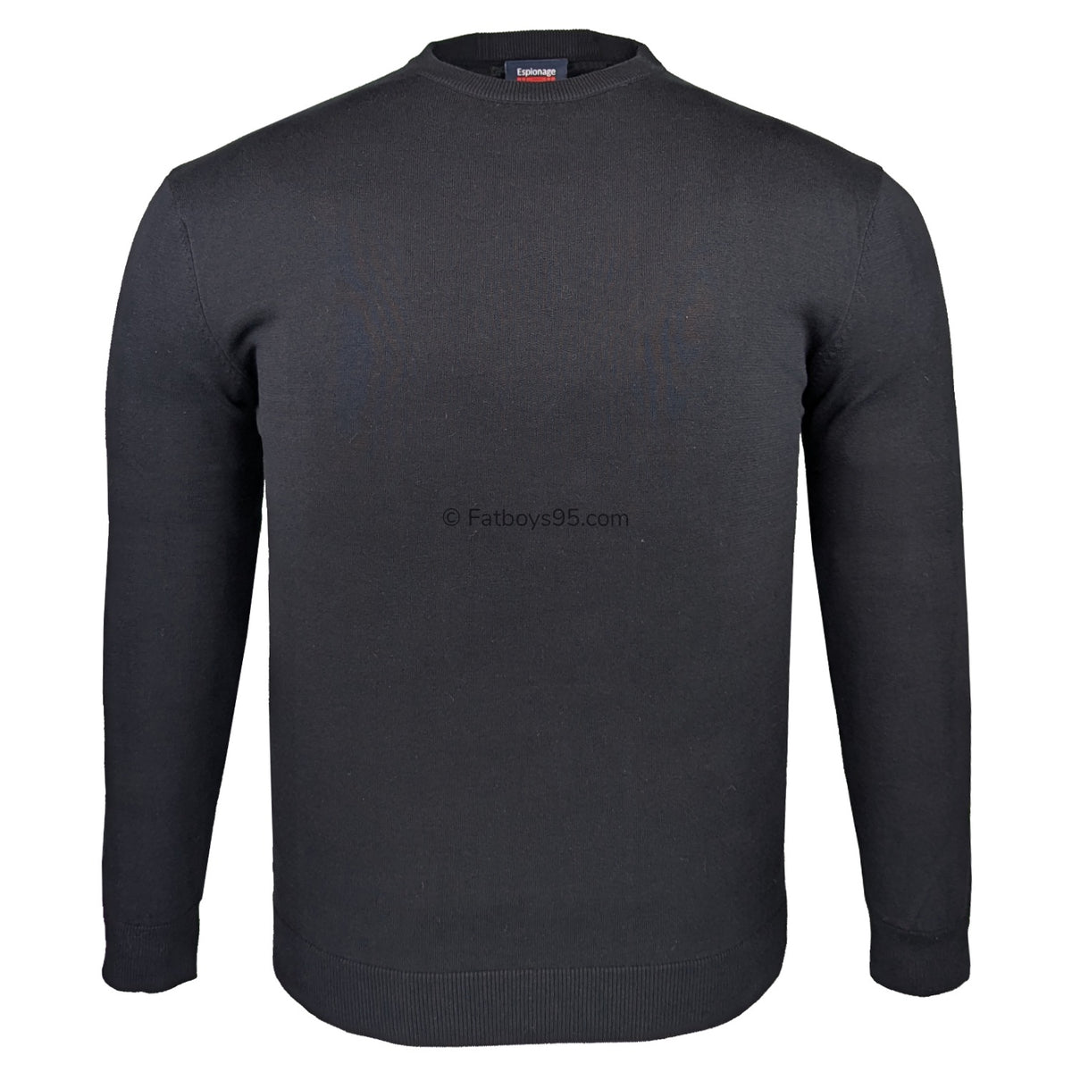 Espionage Crew Neck Pullover - KW078 - Black 1