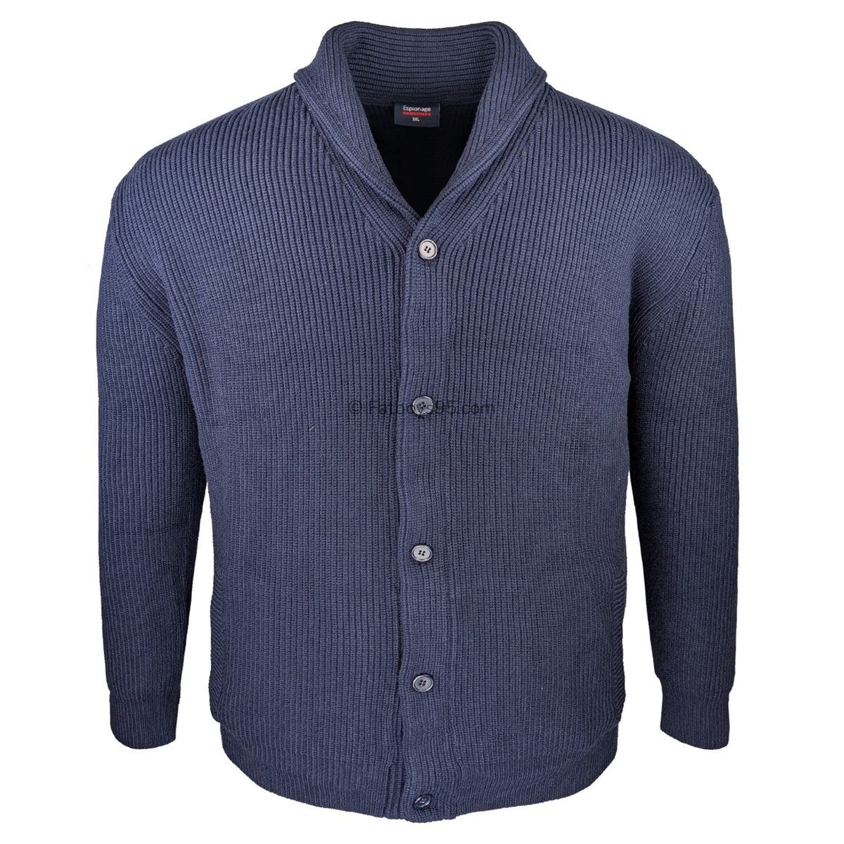 Espionage Shawl Collar Cardigan - KW080 - Navy 1