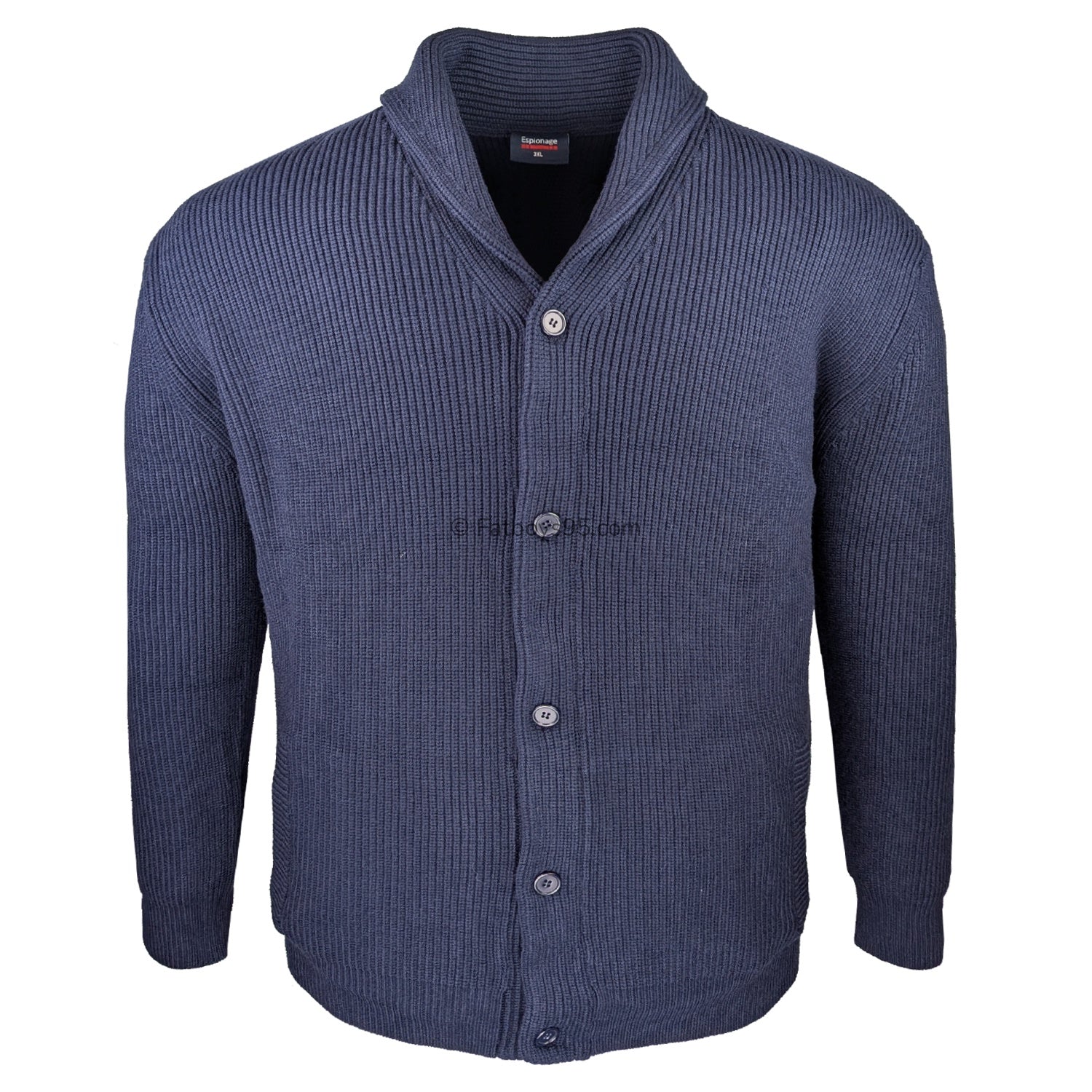 Espionage Shawl Collar Cardigan - KW080 - Navy 1