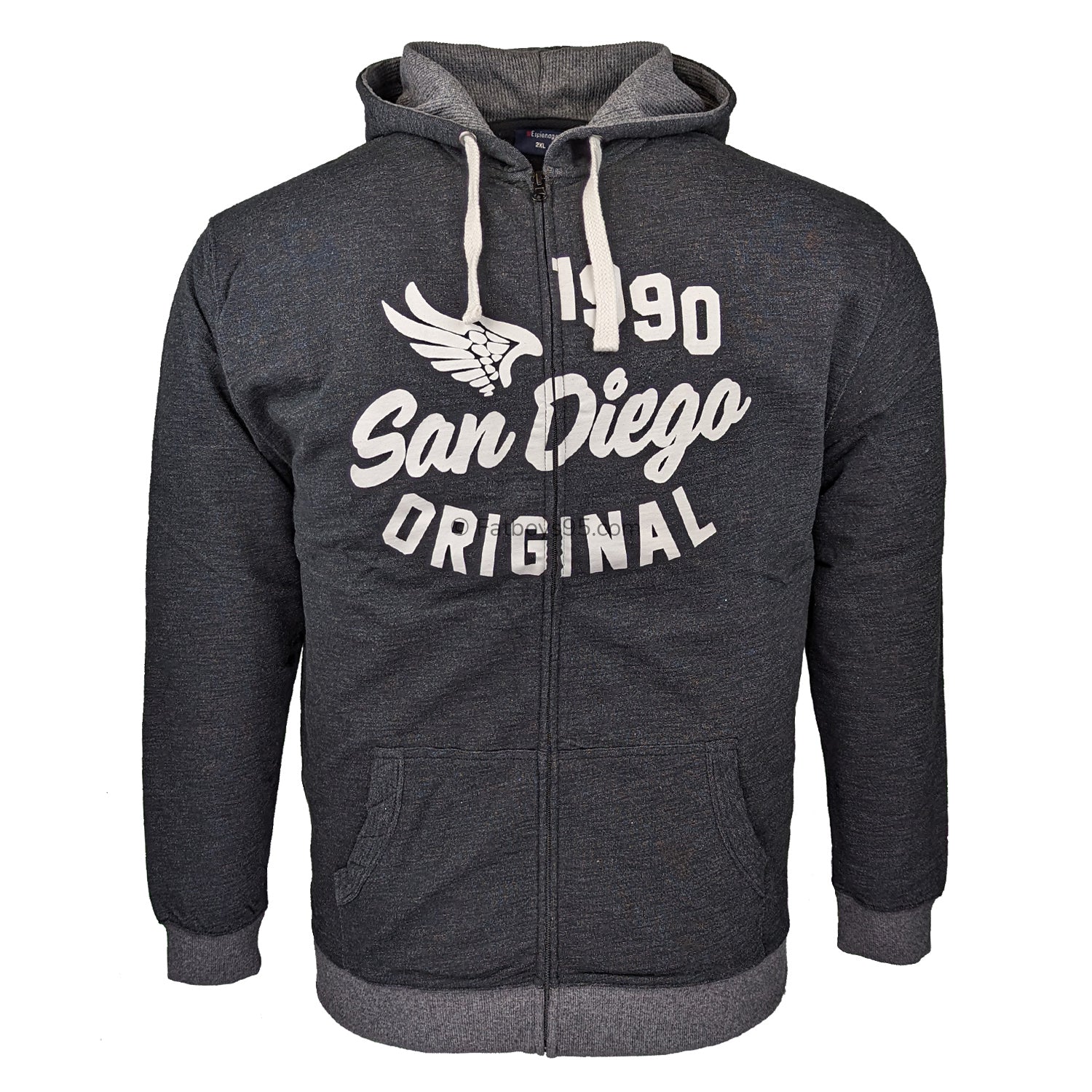 Espionage Full Zip Hoody - LW083 - Charcoal 1