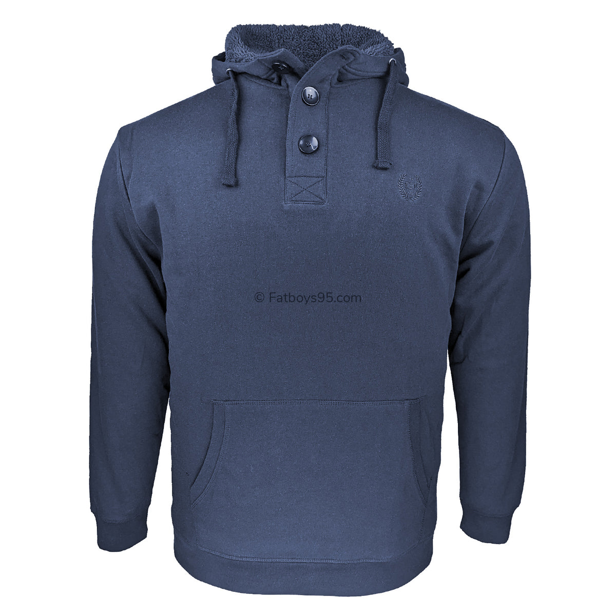 Espionage Button Neck Hoody - LW085 - Navy 1