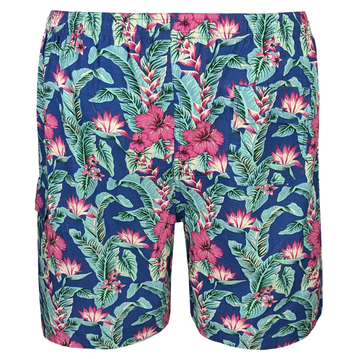 Espionage Hibiscus Print Shorts - LW143 - Blue / Green 4