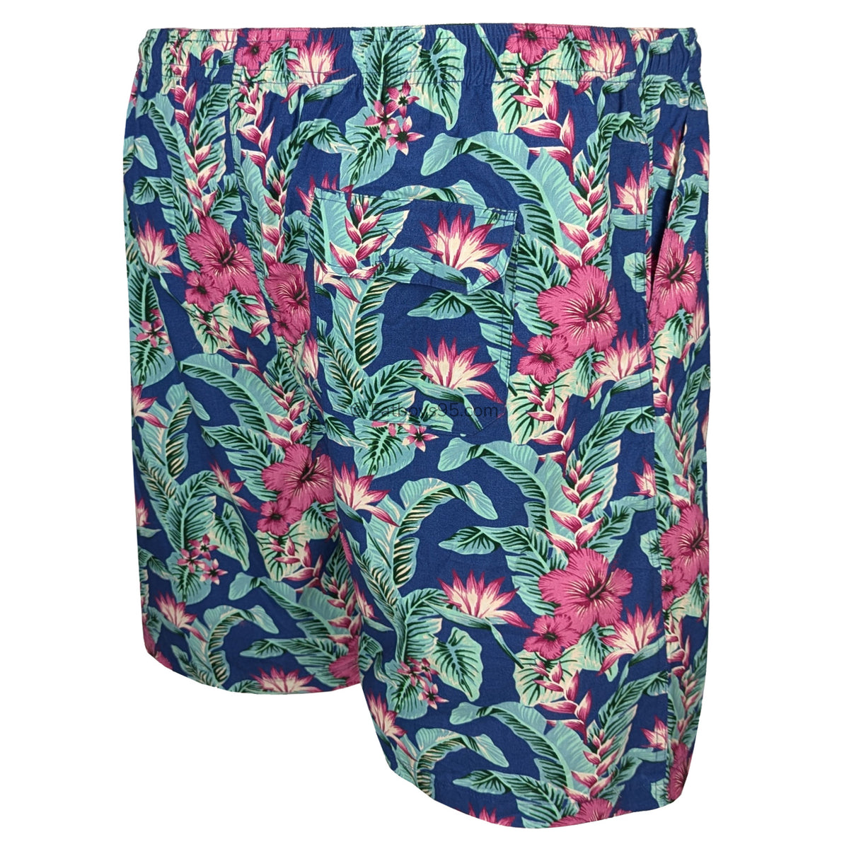 Espionage Hibiscus Print Shorts - LW143 - Blue / Green 5