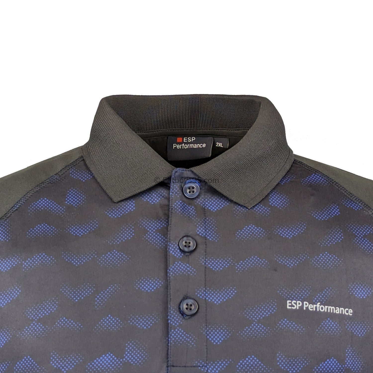Espionage Performance Polo - LW156 - Black / Royal 2