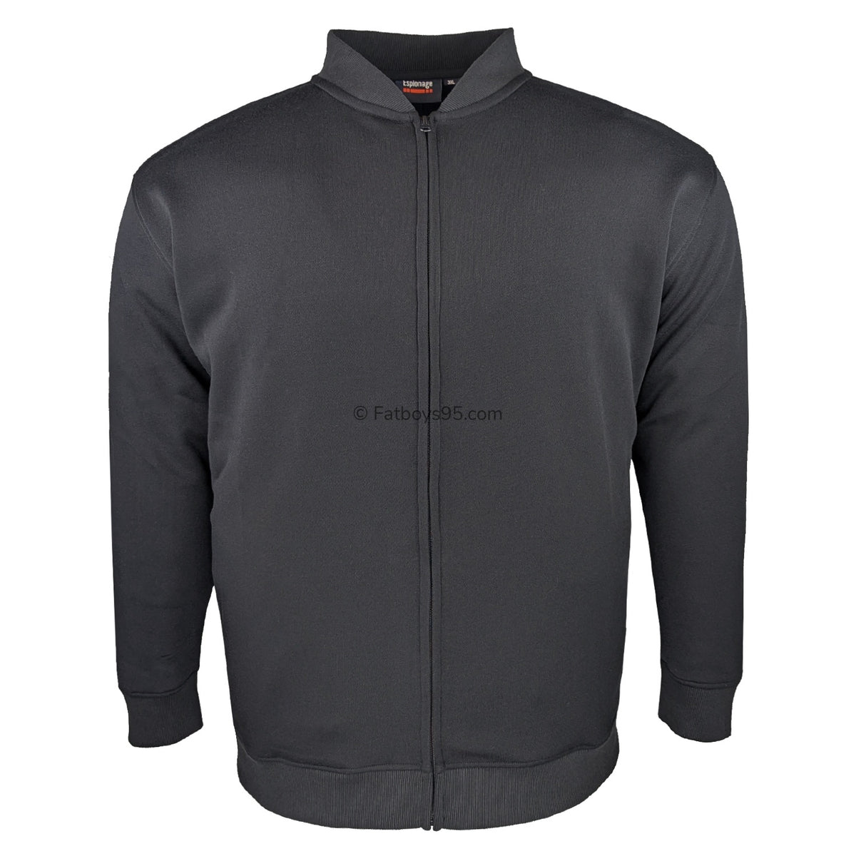 Espionage Full Zip Mandarin Collar Sweatshirt - LW172 - Black 1
