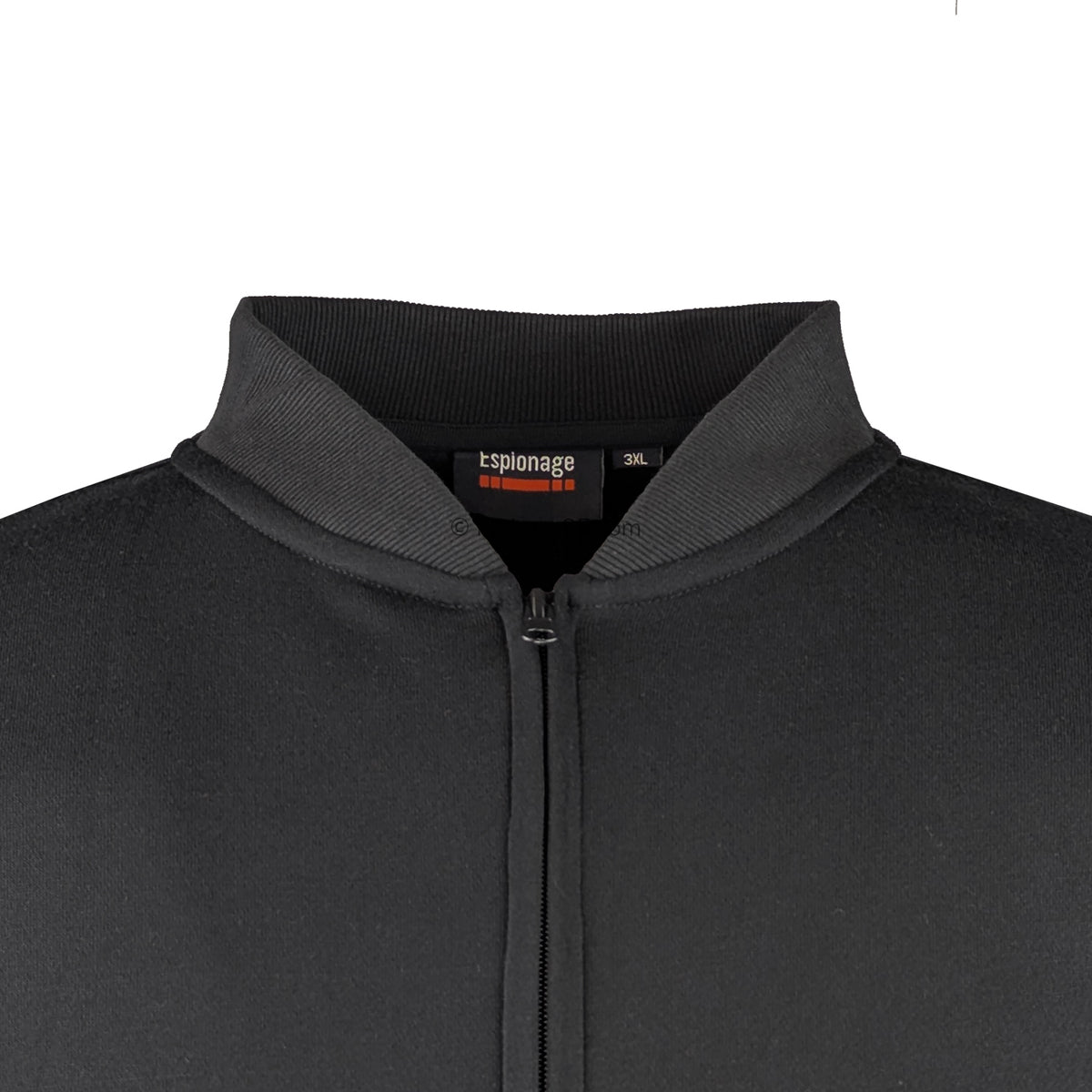 Espionage Full Zip Mandarin Collar Sweatshirt - LW172 - Black 2