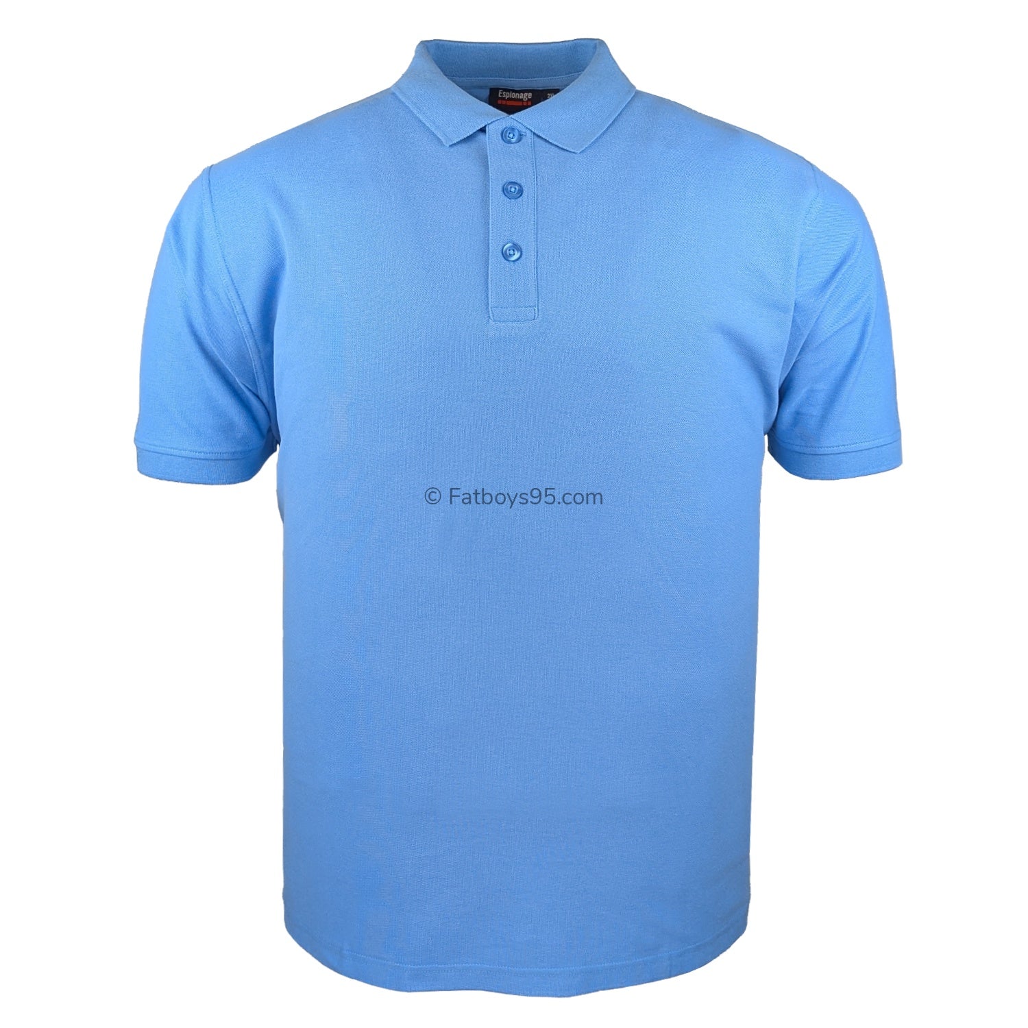 Espionage Plain Polo - P074 - Mid Blue 1