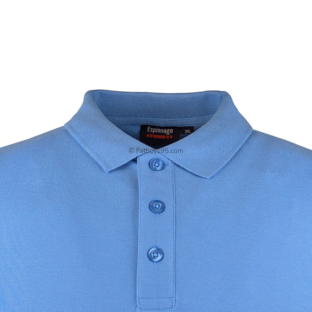 Espionage Plain Polo - P074 - Mid Blue 2