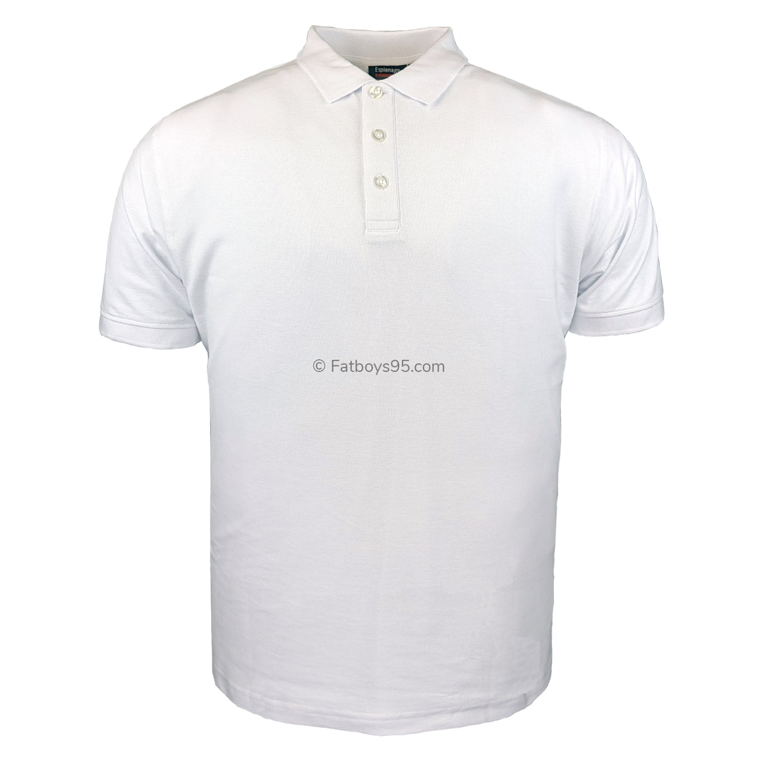 Espionage Plain Polo - P074 - White 1