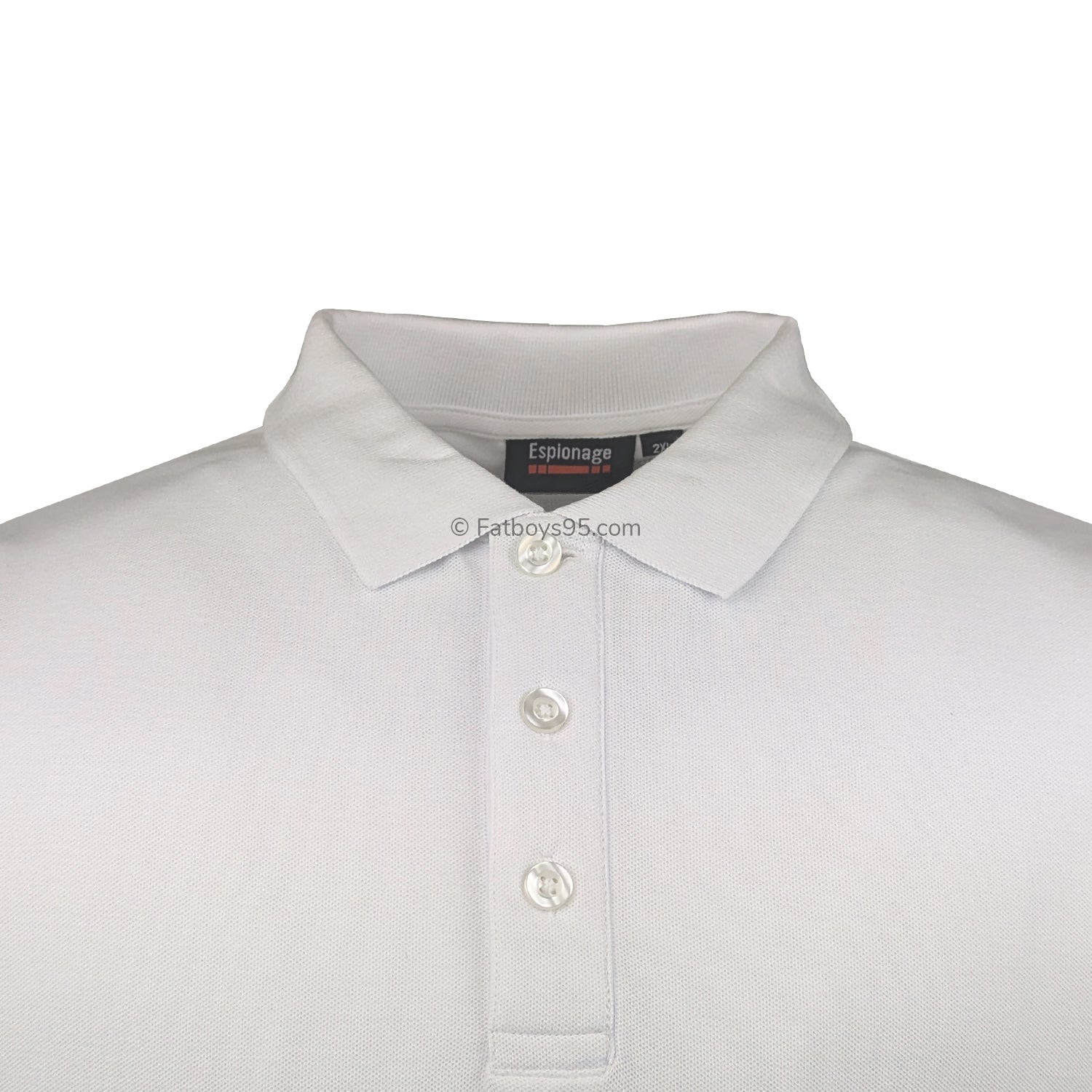 Espionage Plain Polo - P074 - White 2