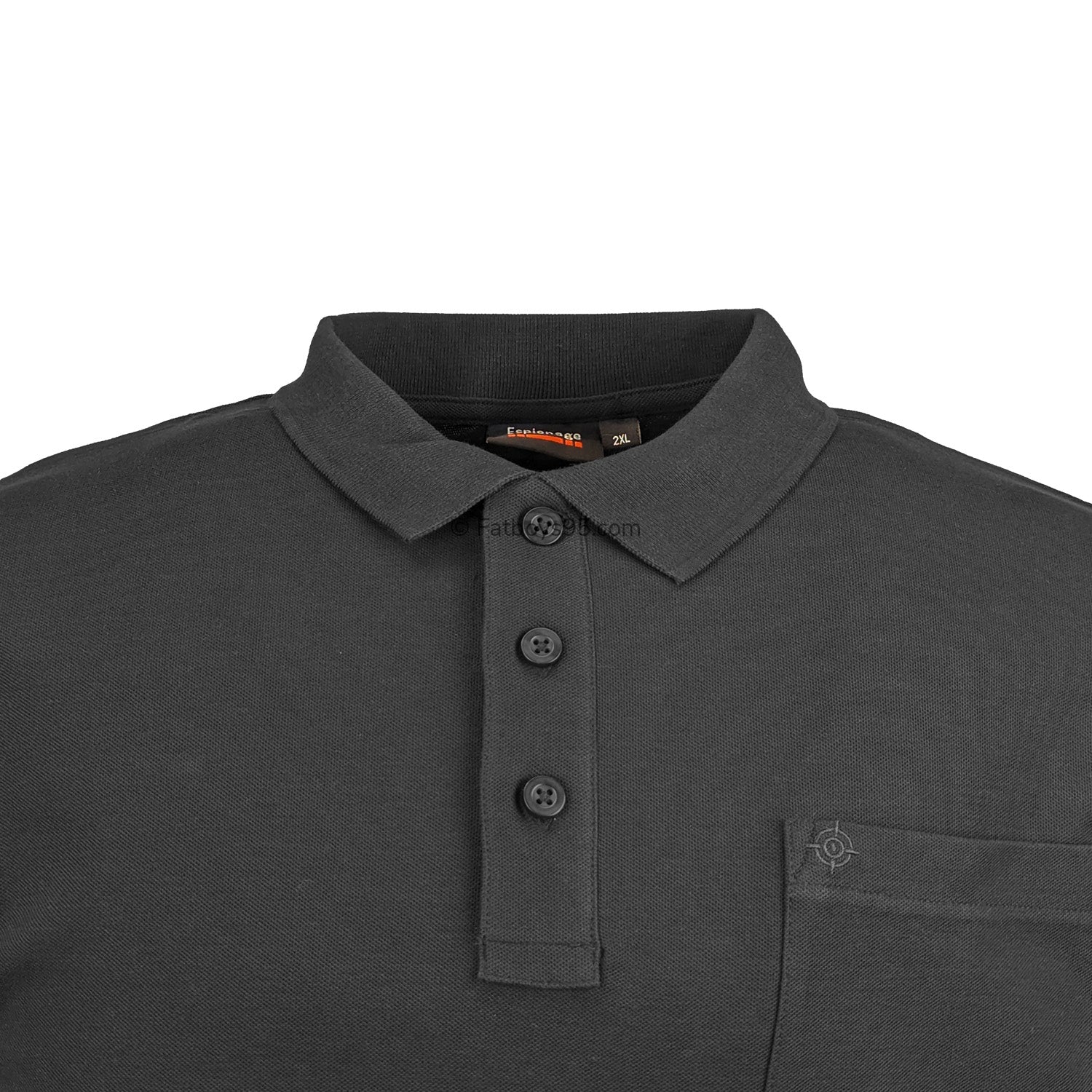 Espionage Plain Polo - P074A - Black 2