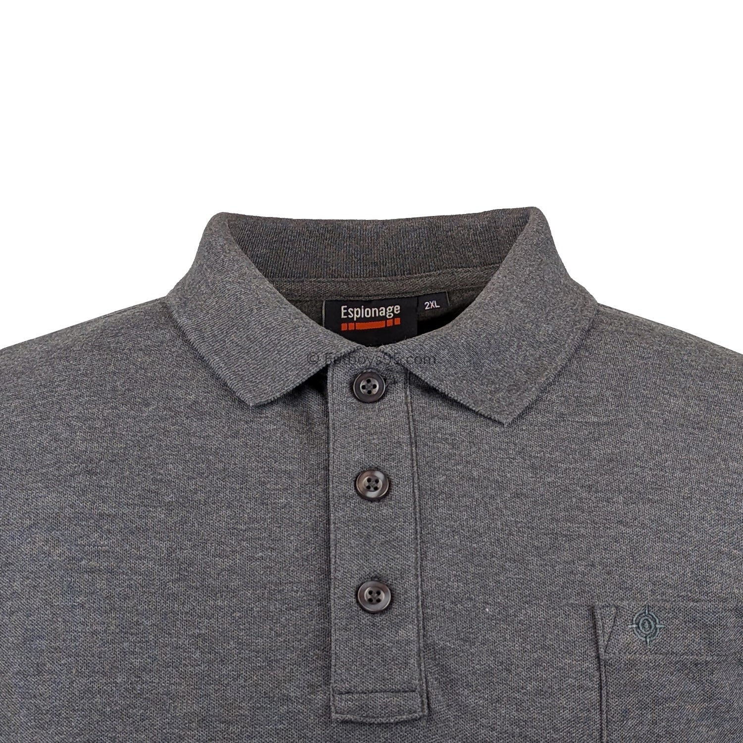 Espionage Plain Polo - P074A - Charcoal 2