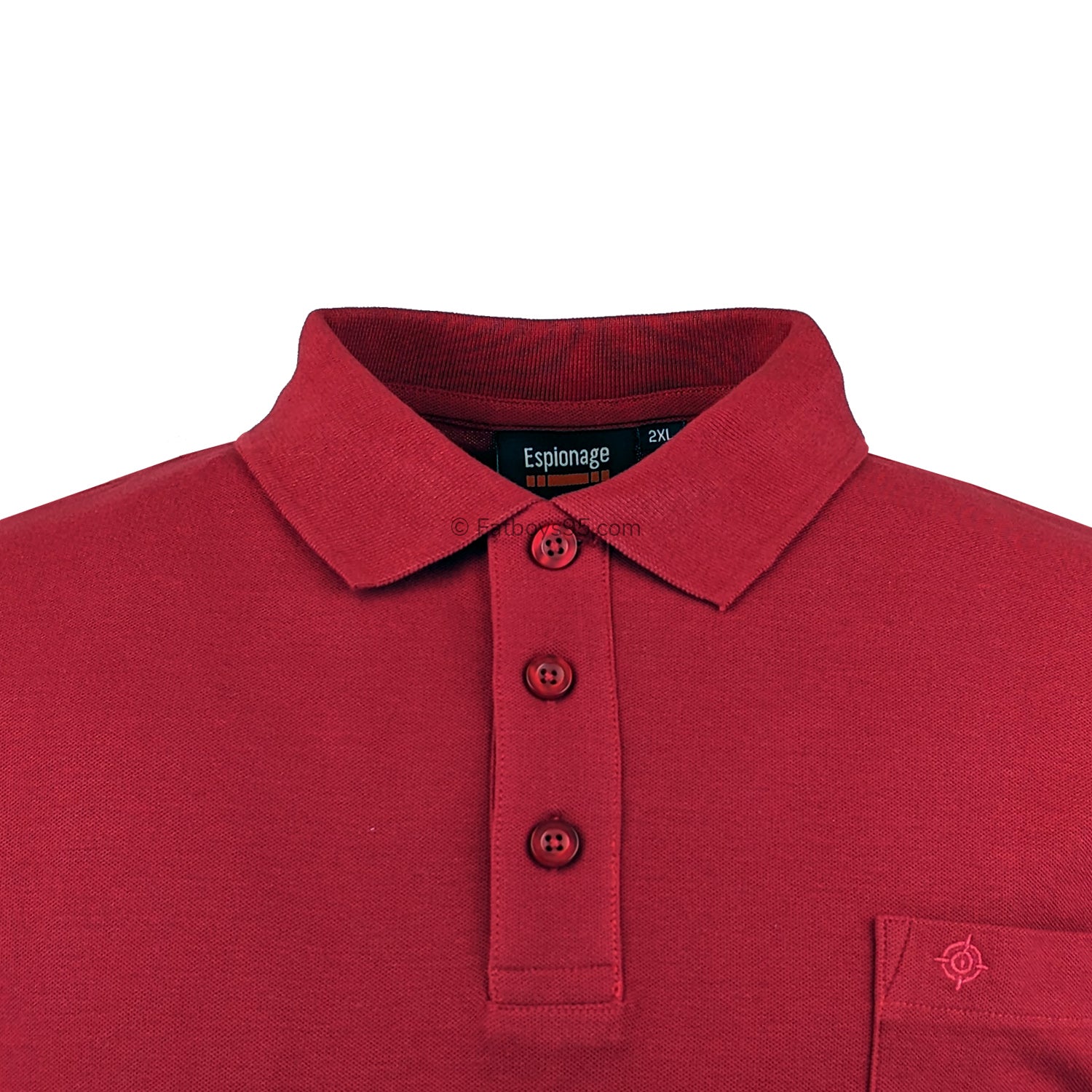 Espionage Plain Polo - P074A - Oxblood 2