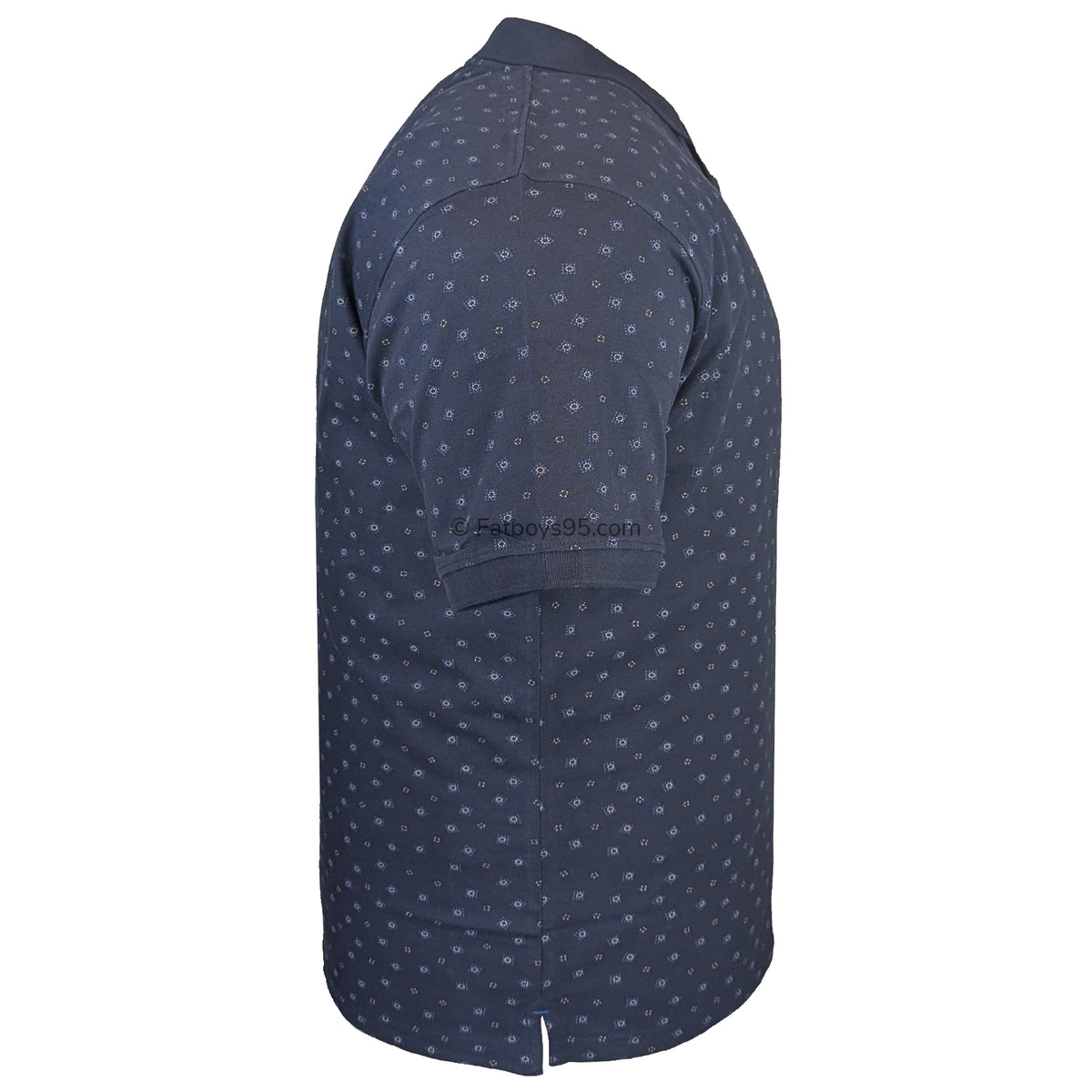 Espionage Geometric Print Polo - P164 - Navy 5