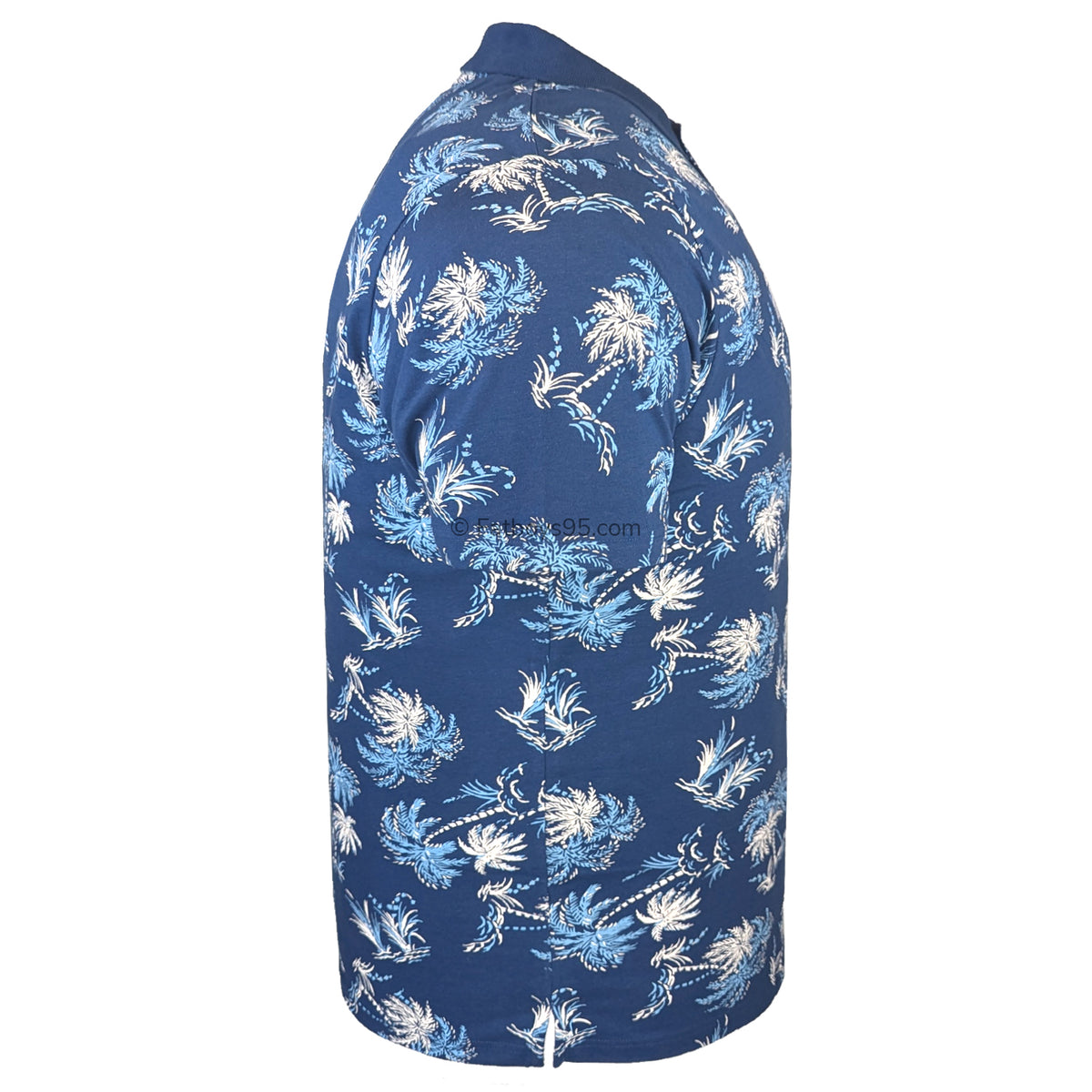 Espionage Palm Print Polo - P182 - Blue 5