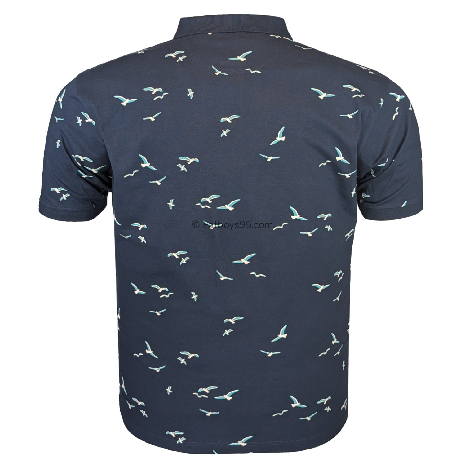 Espionage Gull Print Polo - P185 - Navy 3