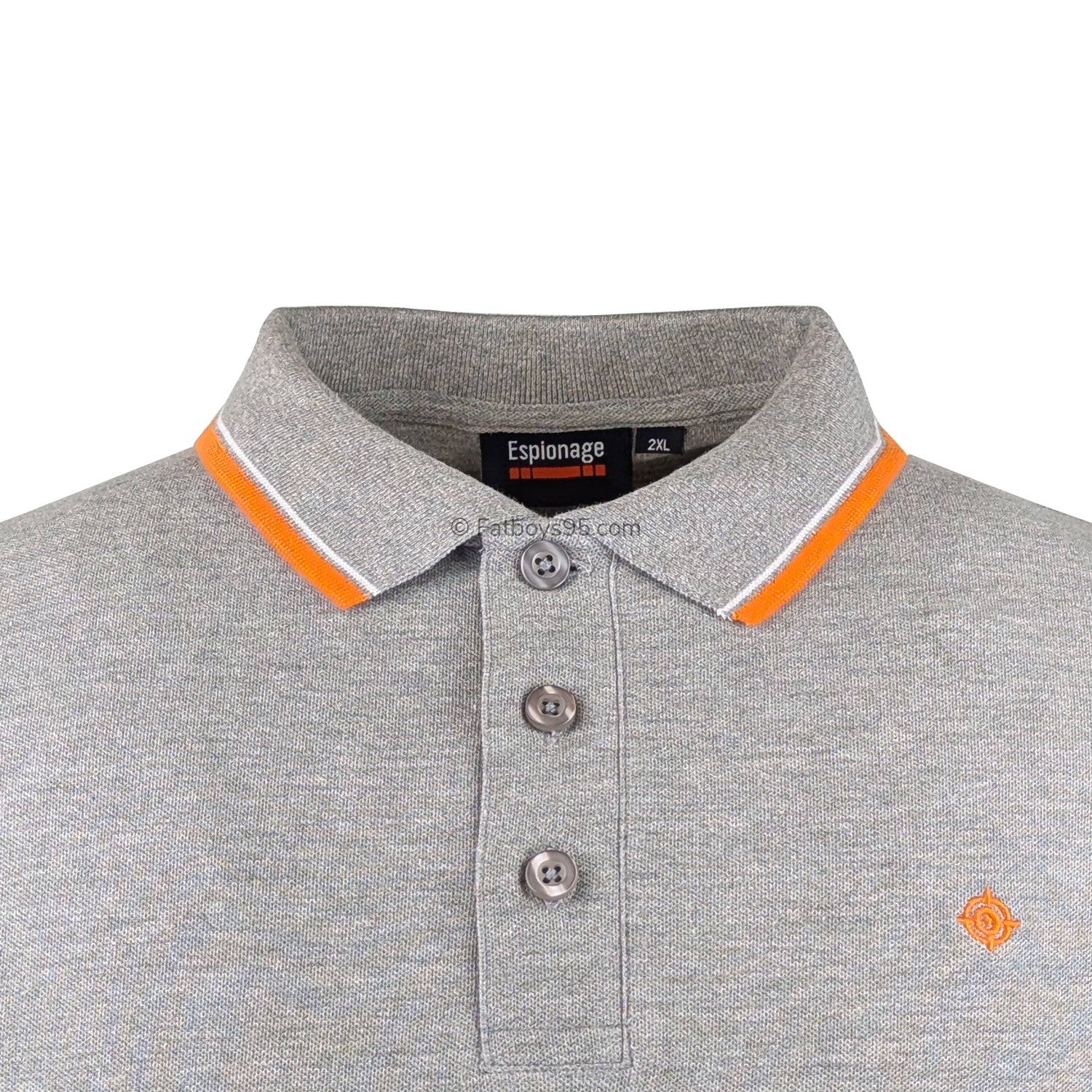 Espionage Tipped Polo - P205 - Silver 2