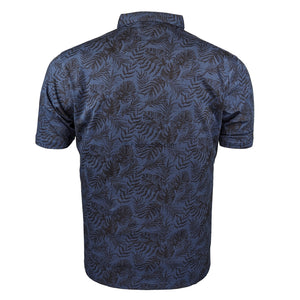 Espionage Floral Print Jersey Polo - P210 - Navy 3