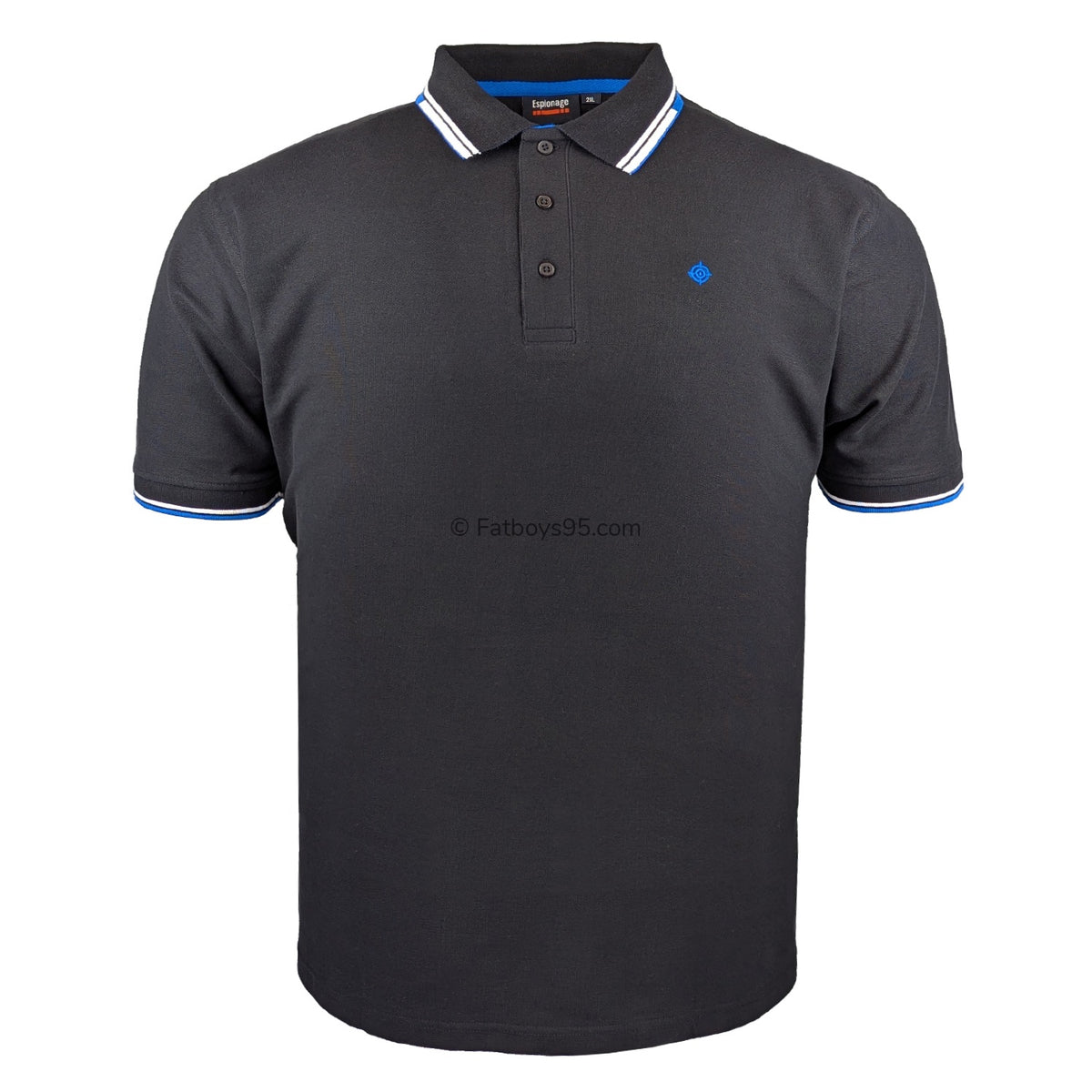 Espionage Tipped Polo - P215 - Black 1