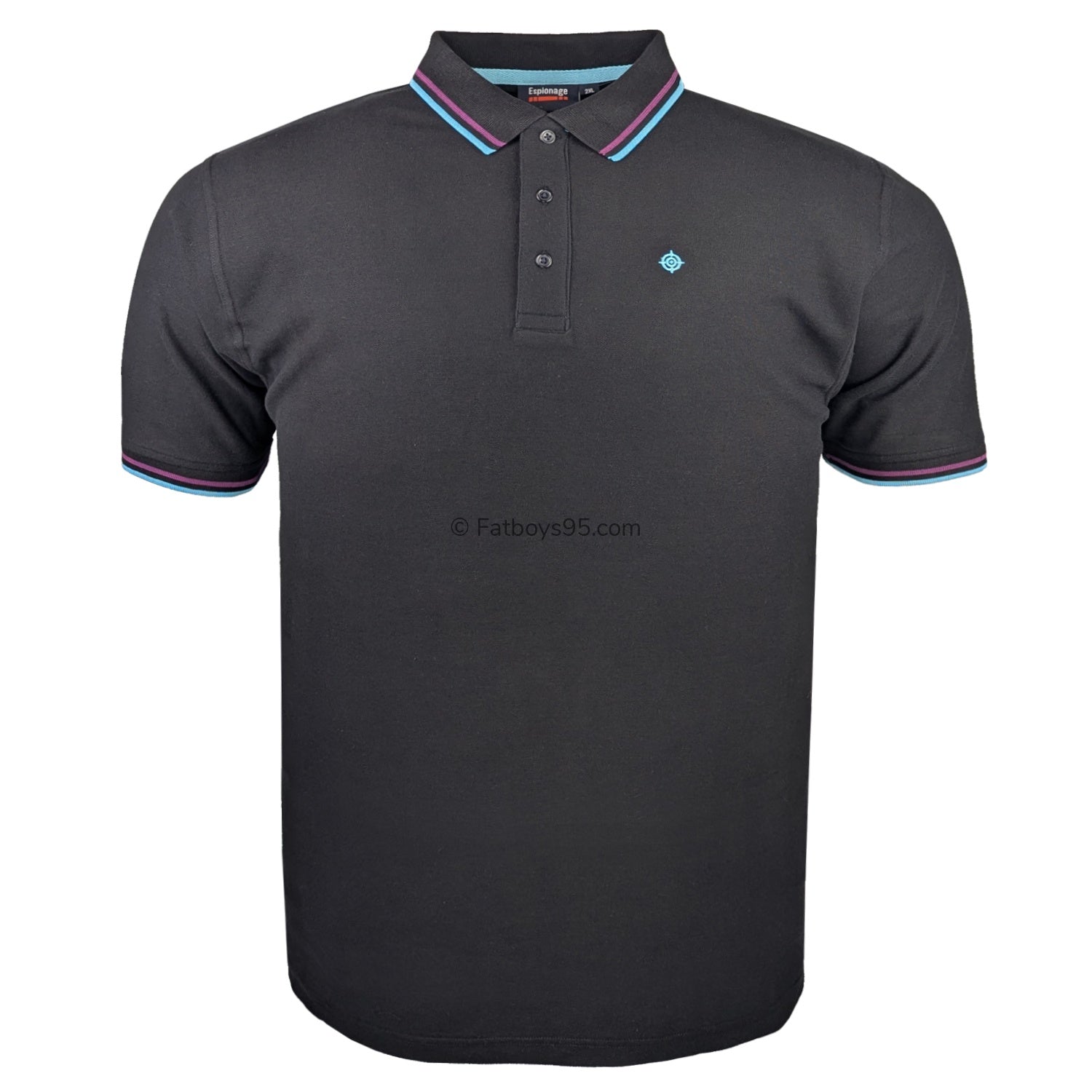 Espionage Tipped Pique Polo - P229 - Black 1