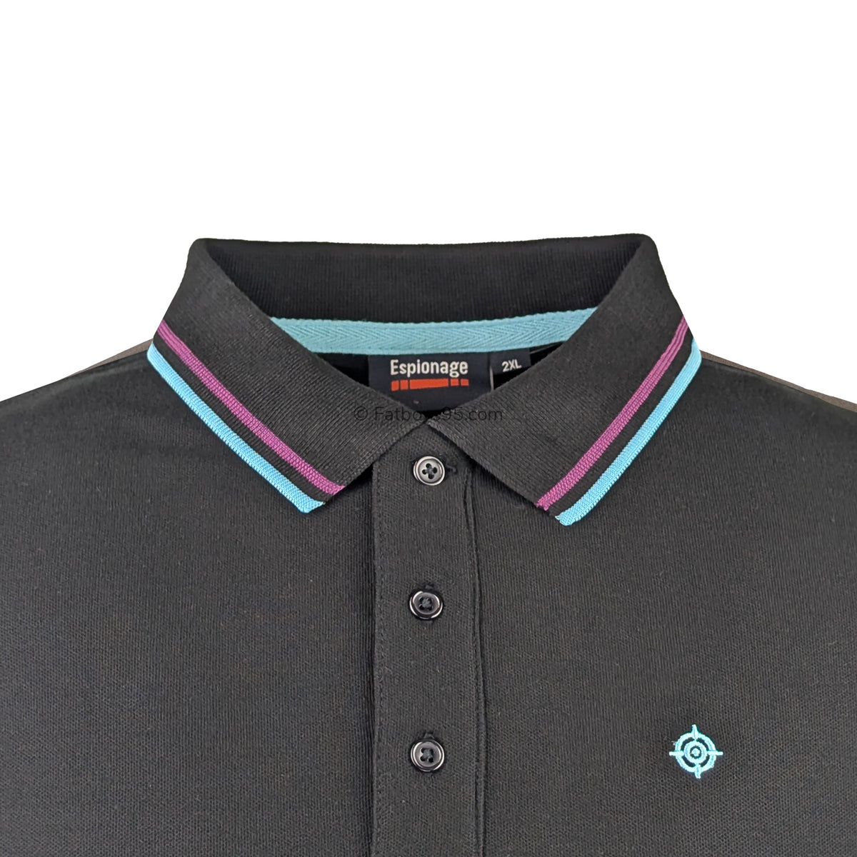 Espionage Tipped Pique Polo - P229 - Black 2