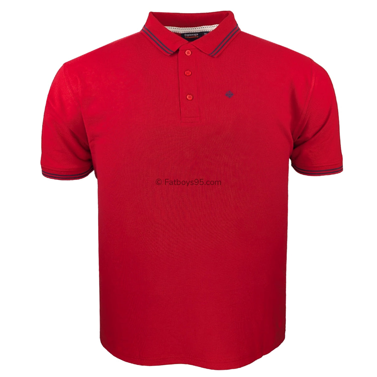 Espionage Tipped Pique Polo - P232 - Red 1
