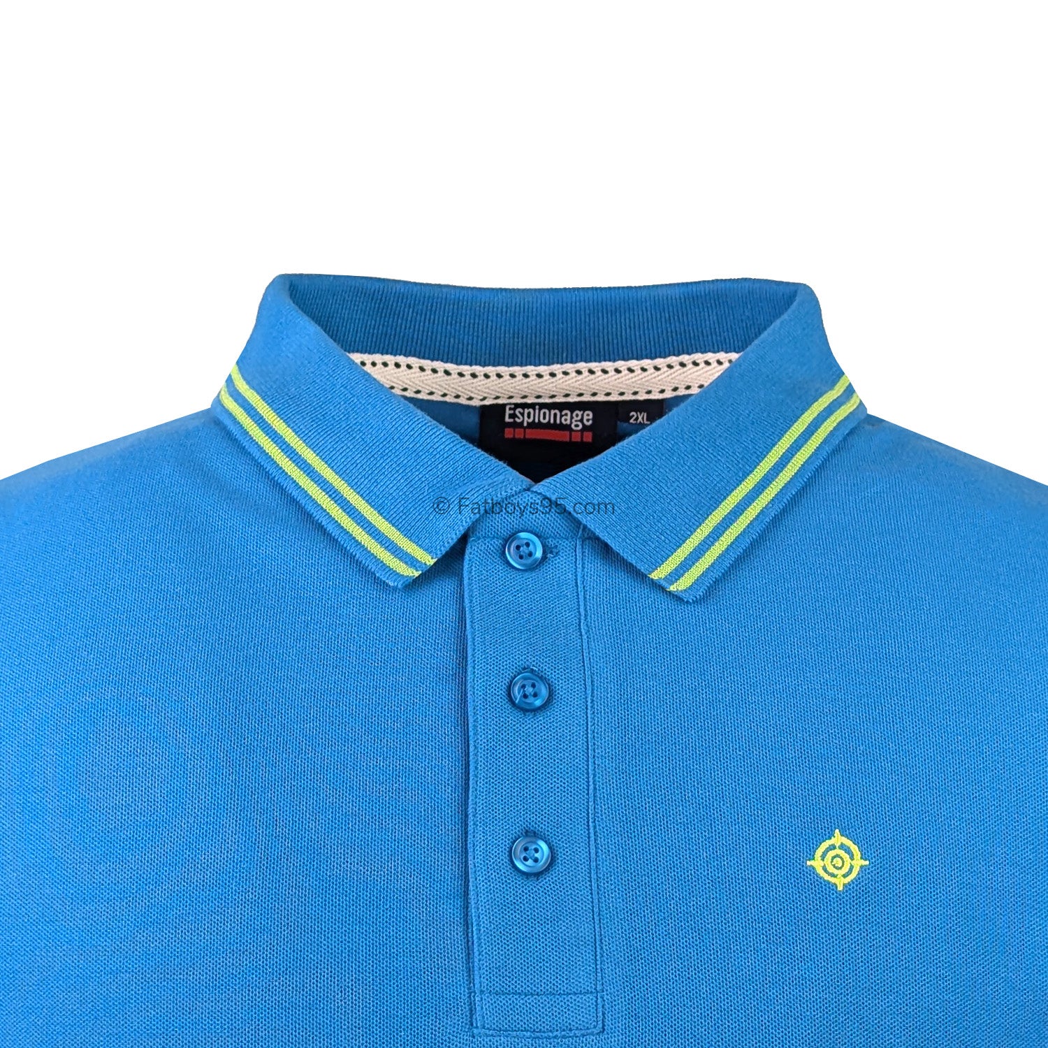 Espionage Tipped Pique Polo - P232 - Turquoise 2