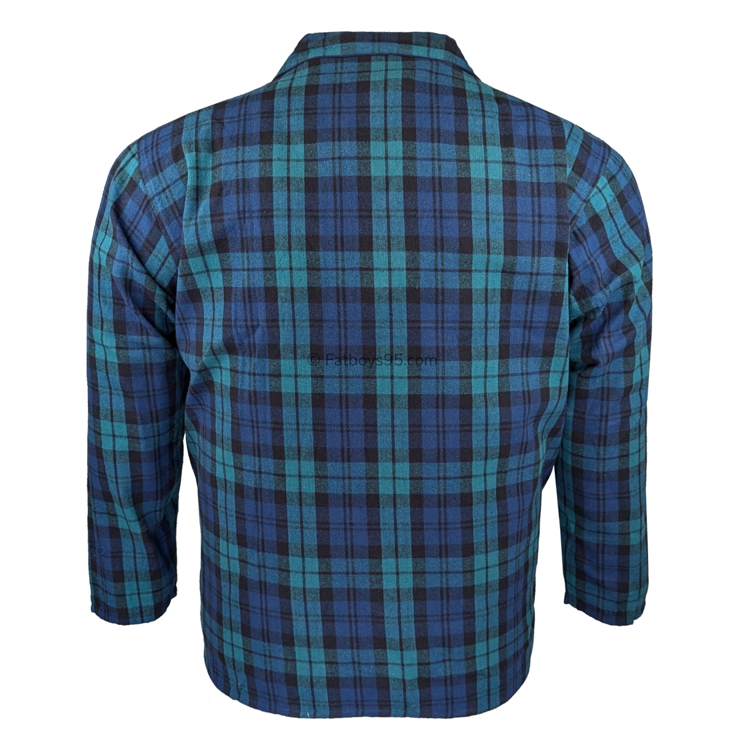 Espionage Brushed Check PJs (Shirt & Trousers) - PJ151 - Navy / Green 4