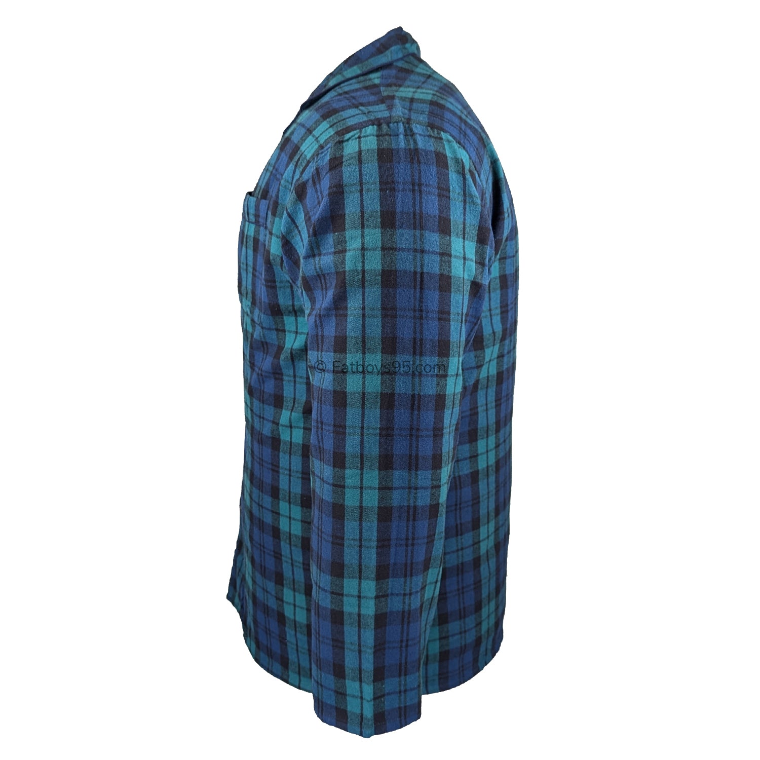 Espionage Brushed Check PJs (Shirt & Trousers) - PJ151 - Navy / Green 5