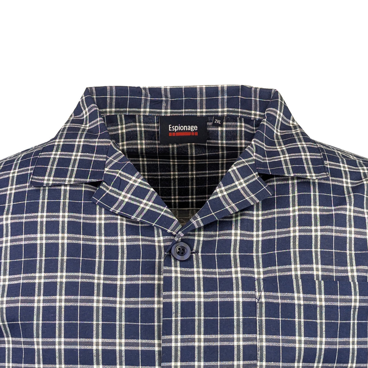 Espionage Traditional PJs (Shirt & Trousers)  - PJ156 - Navy Check 3