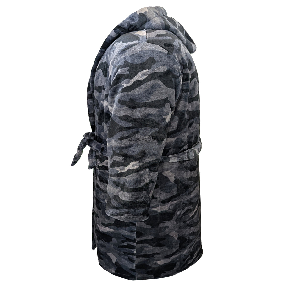 Espionage Camo Fleece Dressing Gown - PJ159 - Black / Grey 4