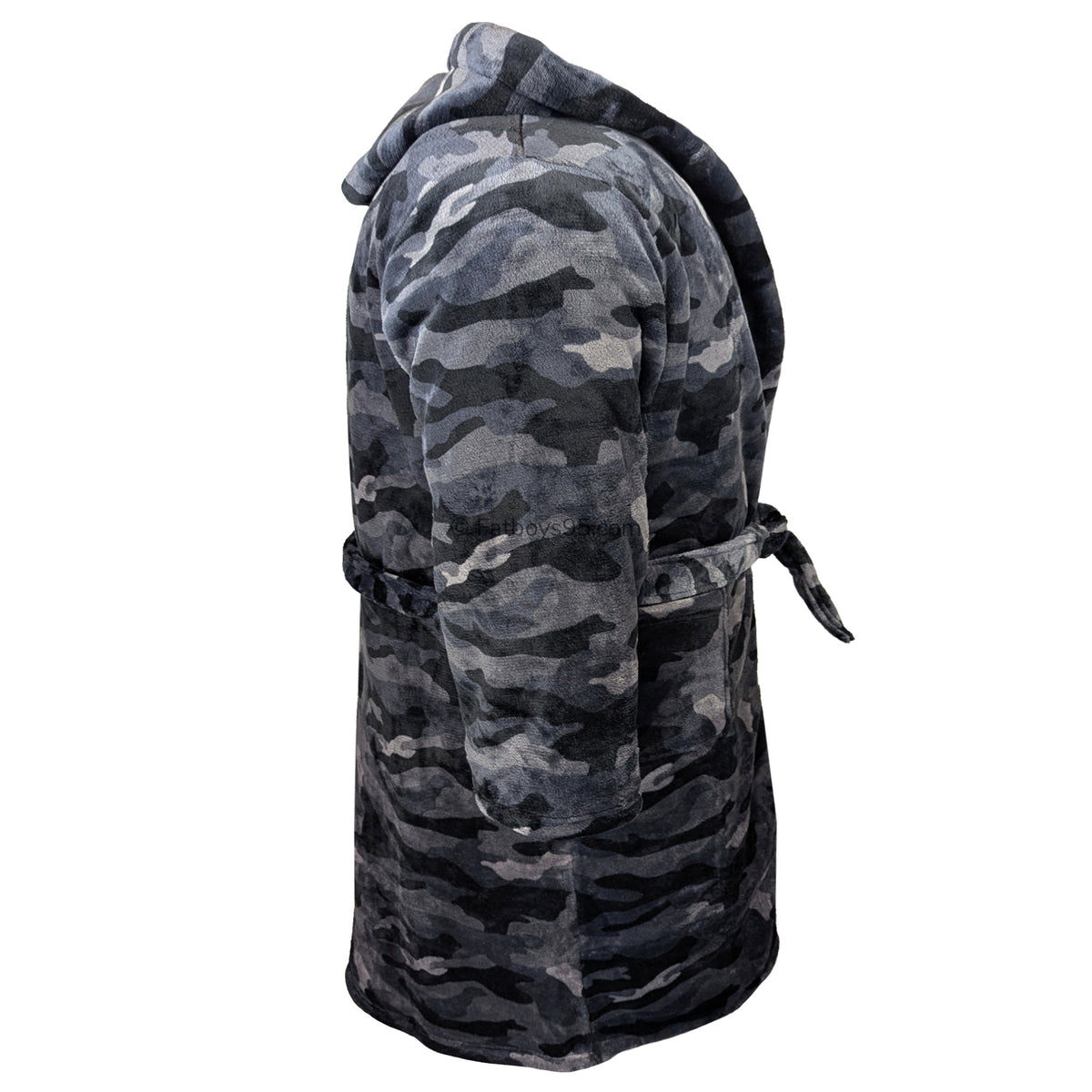 Espionage Camo Fleece Dressing Gown - PJ159 - Black / Grey 5