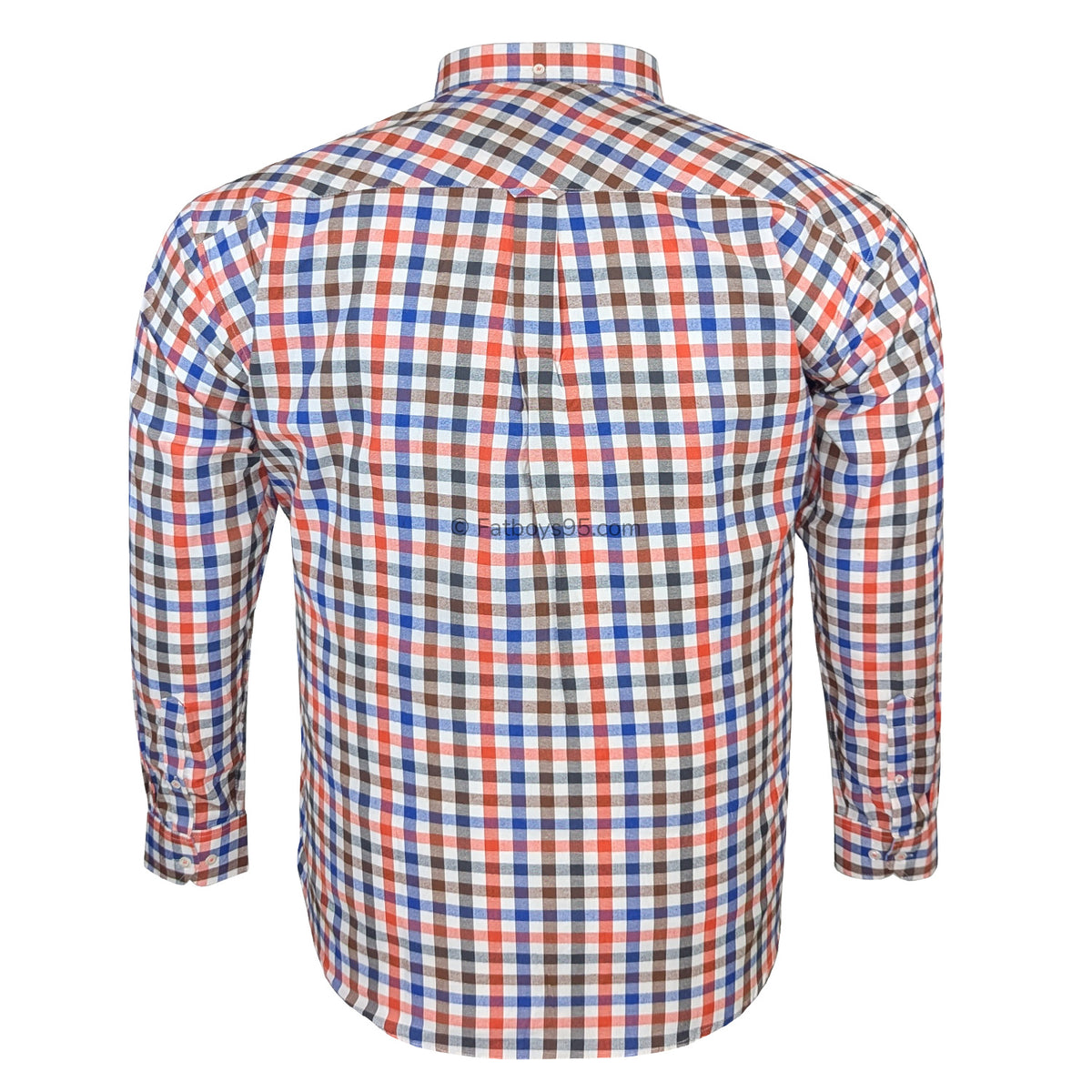 Espionage L/S Shirt - SH377 - Royal / Brown / Orange 3