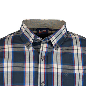 Espionage S/S Shirt - SH383 - Charcoal / Blue / Red 2