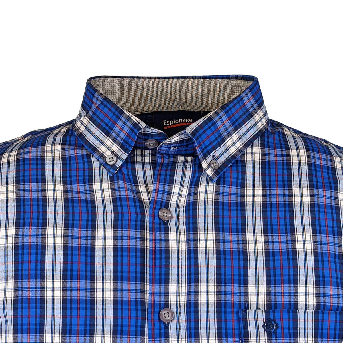 Espionage S/S Shirt - SH383 - Royal / White 2