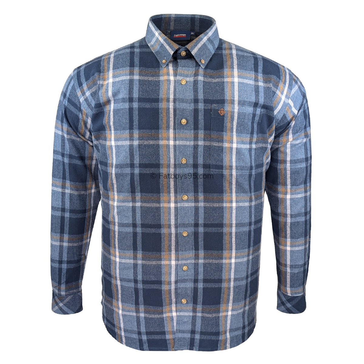 Espionage Brushed Cotton L/S Shirt - SH394 - Airforce / Navy 1