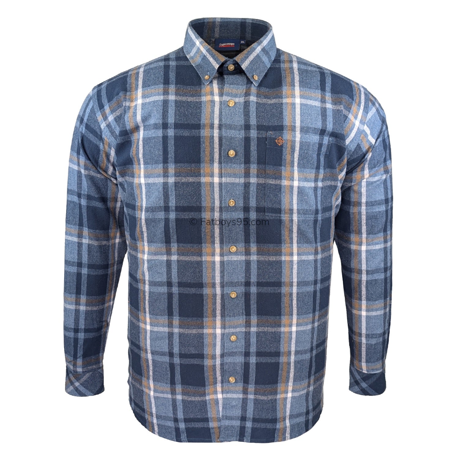 Espionage Brushed Cotton L/S Shirt - SH394 - Airforce / Navy 1