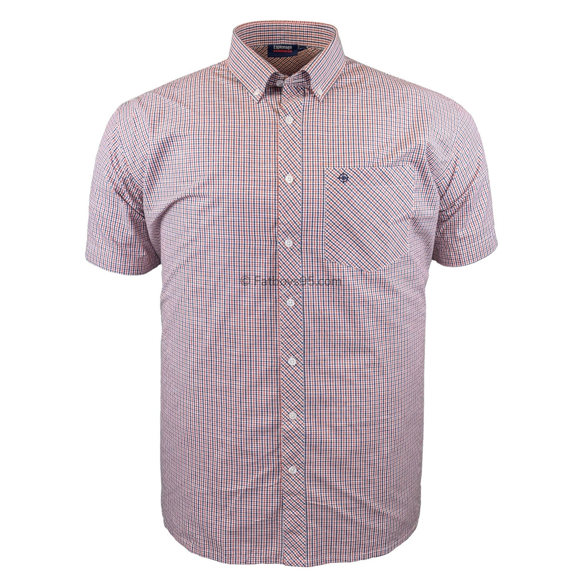 Espionage Manica Corta Sh 385 Rossa e Blu Camicia a Quadri Espionage Manica Corta Sh 385 Rossa e Blu Camicia a Quadri