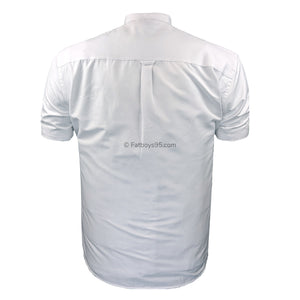 Espionage S/S Grandad Collar Oxford Shirt - SH416 - White 3