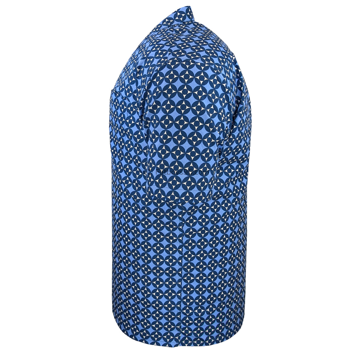 Espionage Geometric Print S/S Shirt - SH417 - Blue 4