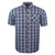 Espionage Check S/S Shirt - SH422 - Blue / Navy 1