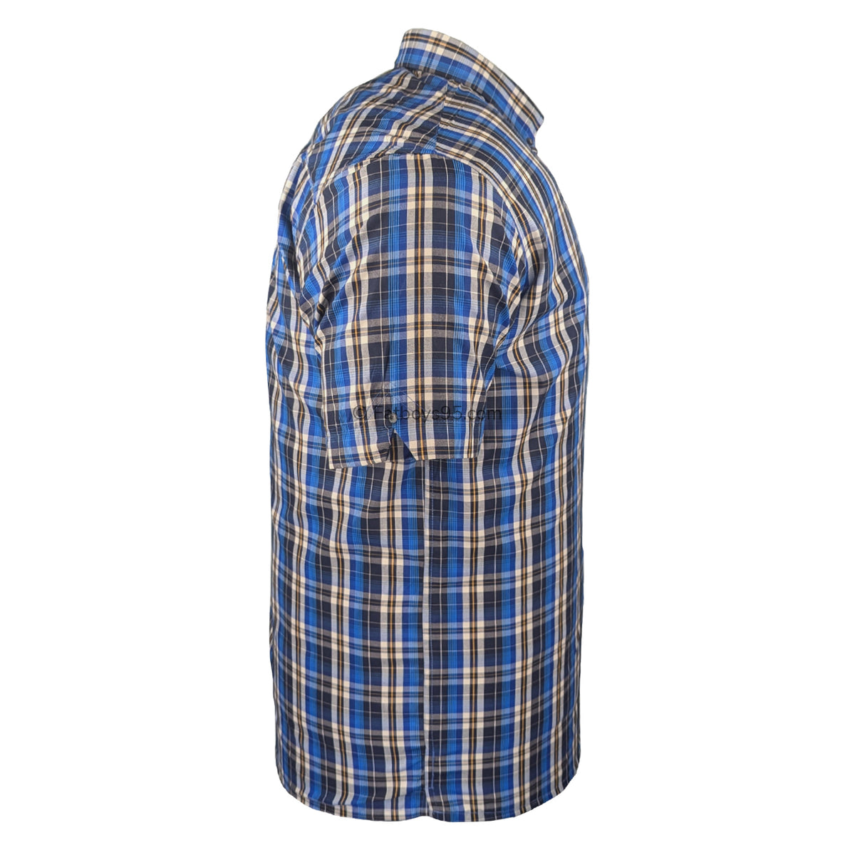 Espionage Check S/S Shirt - SH422 - Blue / Navy 5