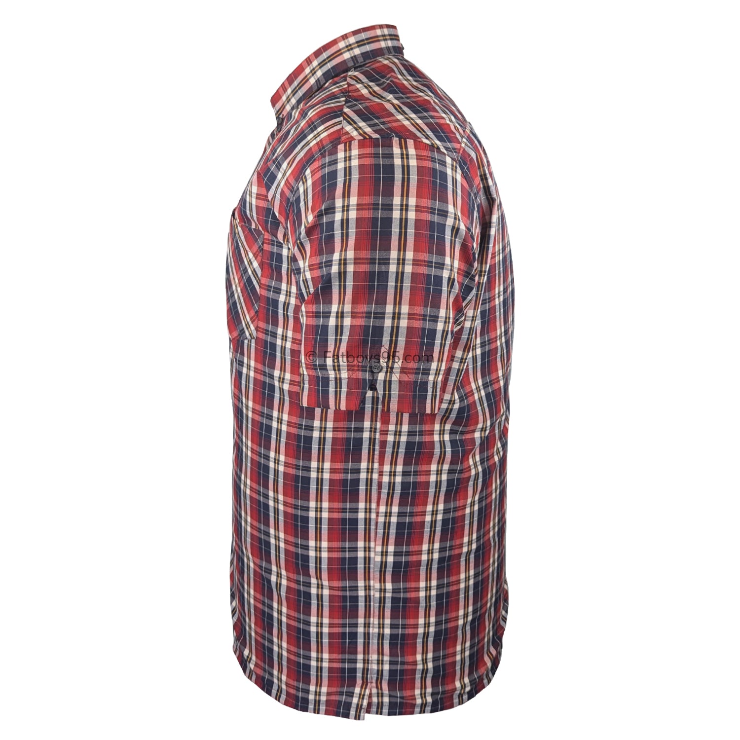 Espionage Check S/S Shirt - SH422 - Red / Navy 4