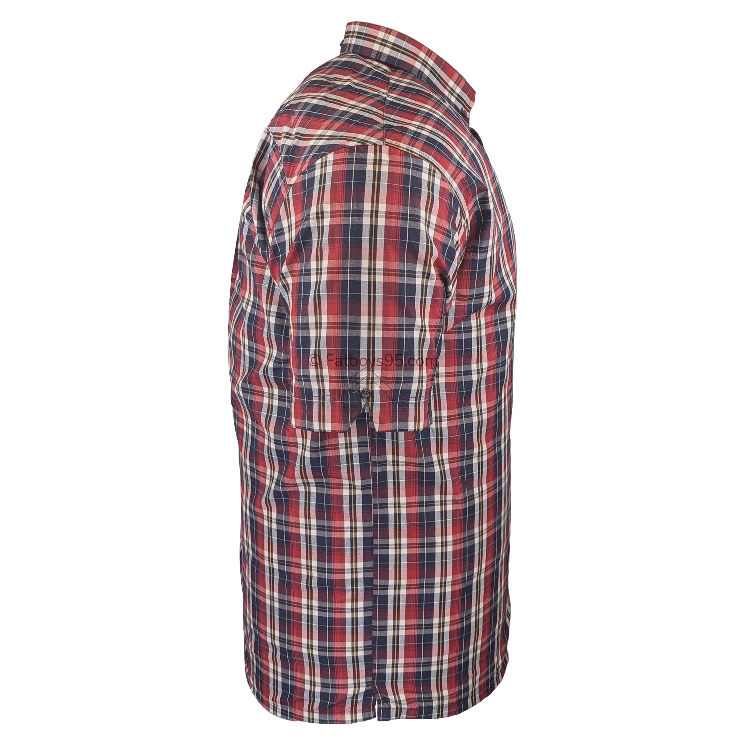 Espionage Check S/S Shirt - SH422 - Red / Navy 5