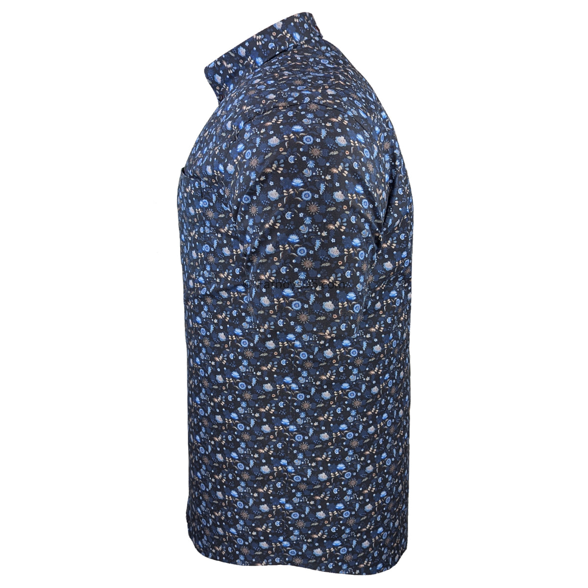 Espionage Floral Print S/S Shirt - SH425 - Navy 5