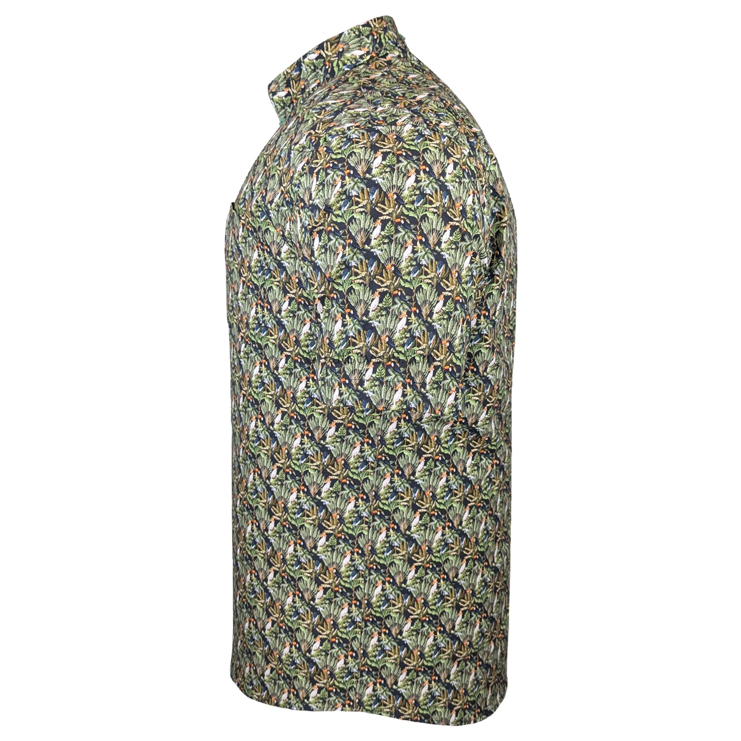 Espionage Bird Print S/S Shirt - SH429 - Navy / Green 5