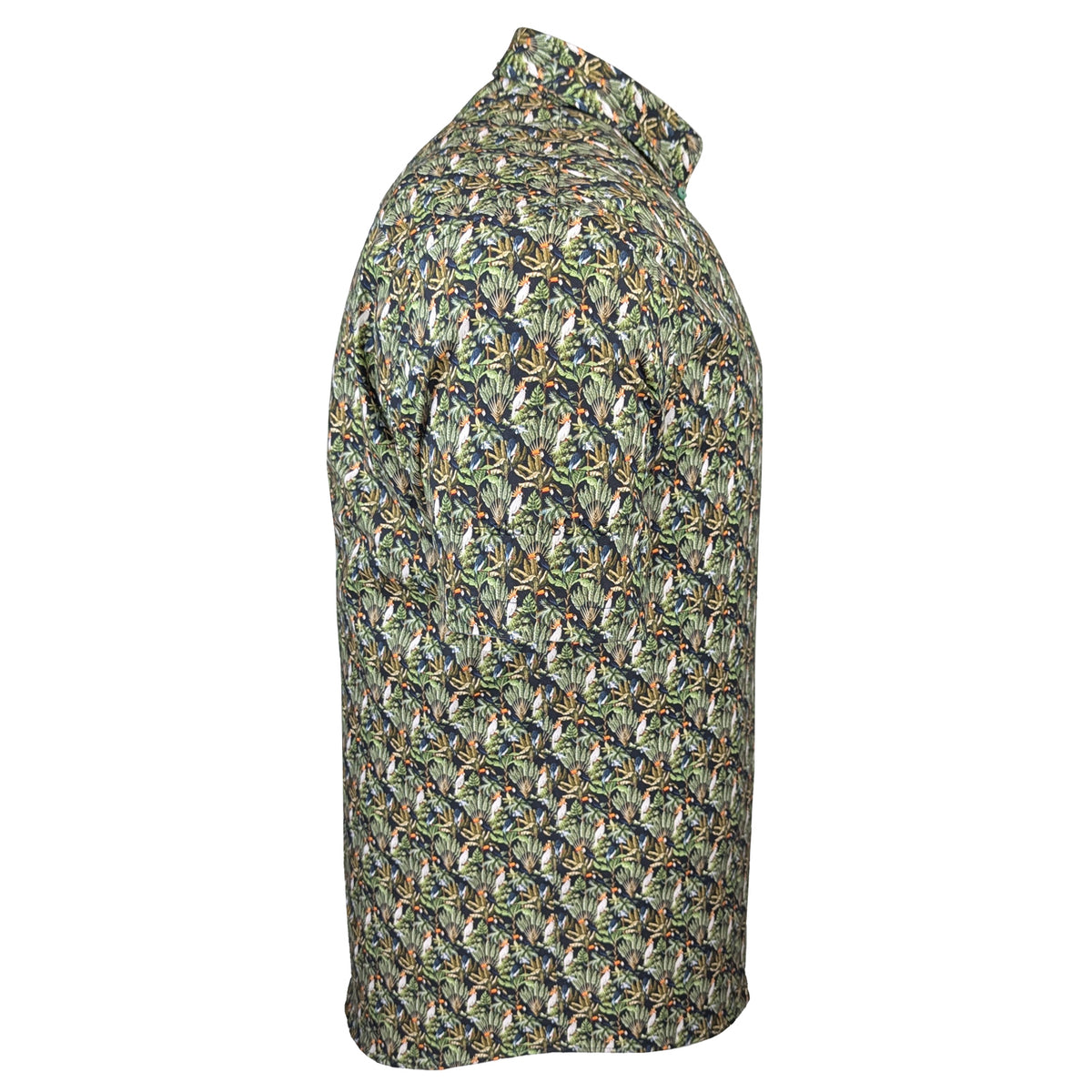 Espionage Bird Print S/S Shirt - SH429 - Navy / Green 6