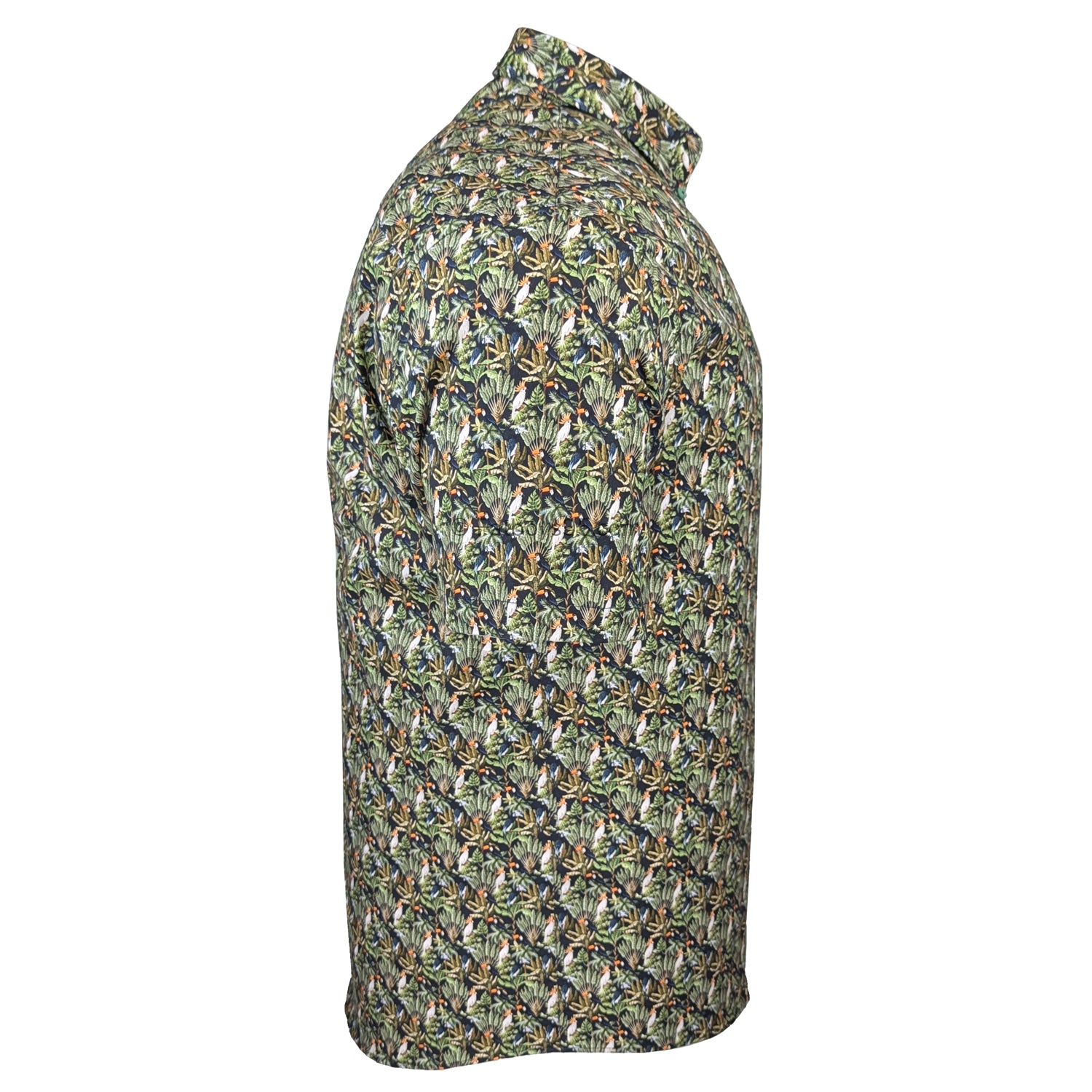 Espionage Bird Print S/S Shirt - SH429 - Navy / Green 6