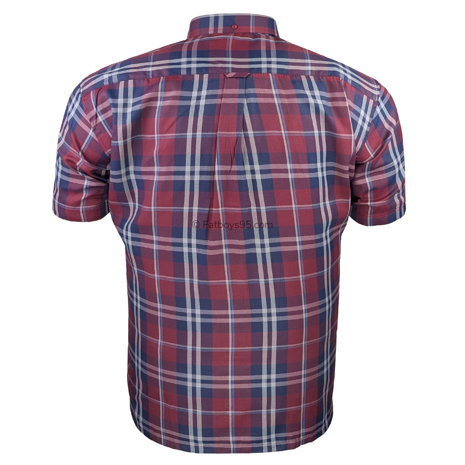 Espionage Check S/S Shirt - SH447 - Burgundy 3