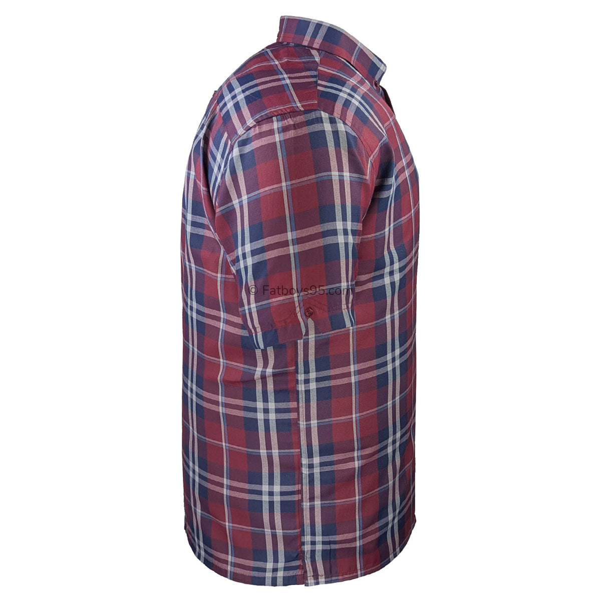 Espionage Check S/S Shirt - SH447 - Burgundy 5